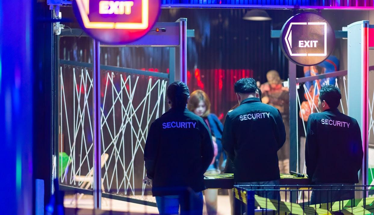 Group 3 security team at an event